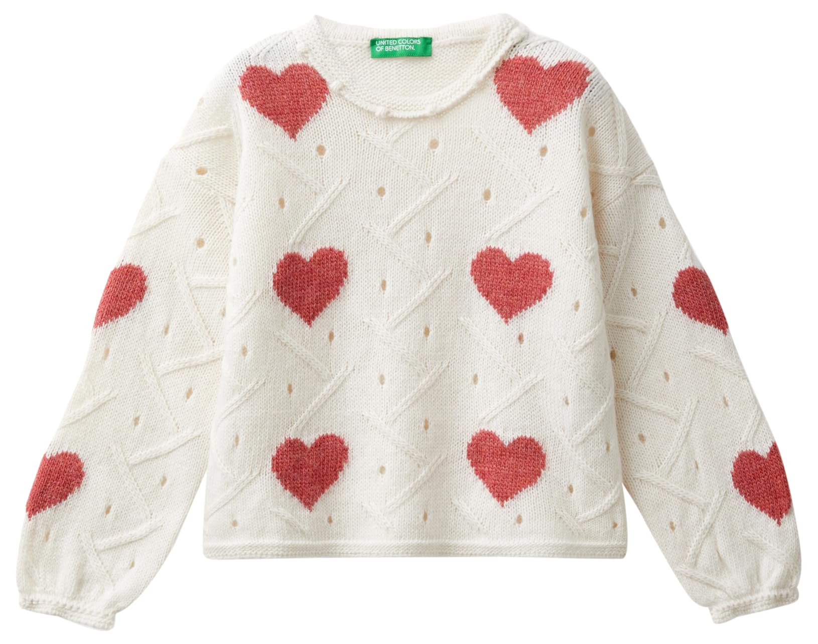 Sweater Maglia G/C M/L pull Benetton anti-déformation hiver