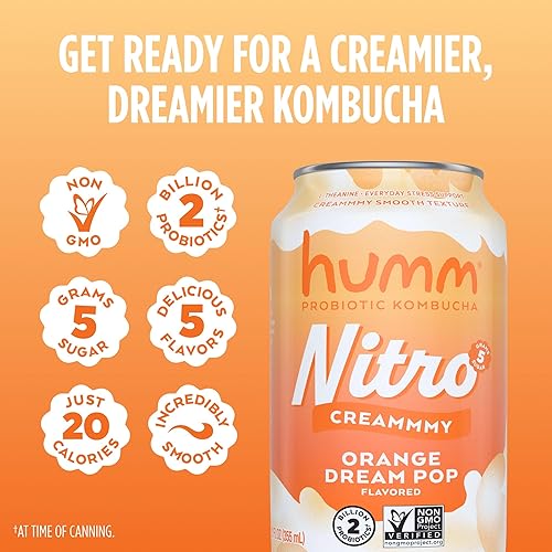 Miniatura 23 de Humm Paquete variado de refrescos probióticos espumosos, crema de limón y bayas, cero azúcar, cero calorías, 2 mil millones de probióticos, vitamina