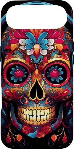Vista 26 de iPhone 13 Pro Max Calavera Calavera Calavera Sugar Skull con auriculares - Funda temática musical