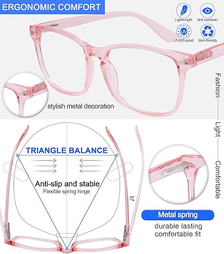 Miniatura 5 de MARE AZZURO Lentes de lectura con bloqueo de luz azul para mujeres, lectores de computadora 0 100 125 150 175 200 225 250 275 300 350 400 500 600