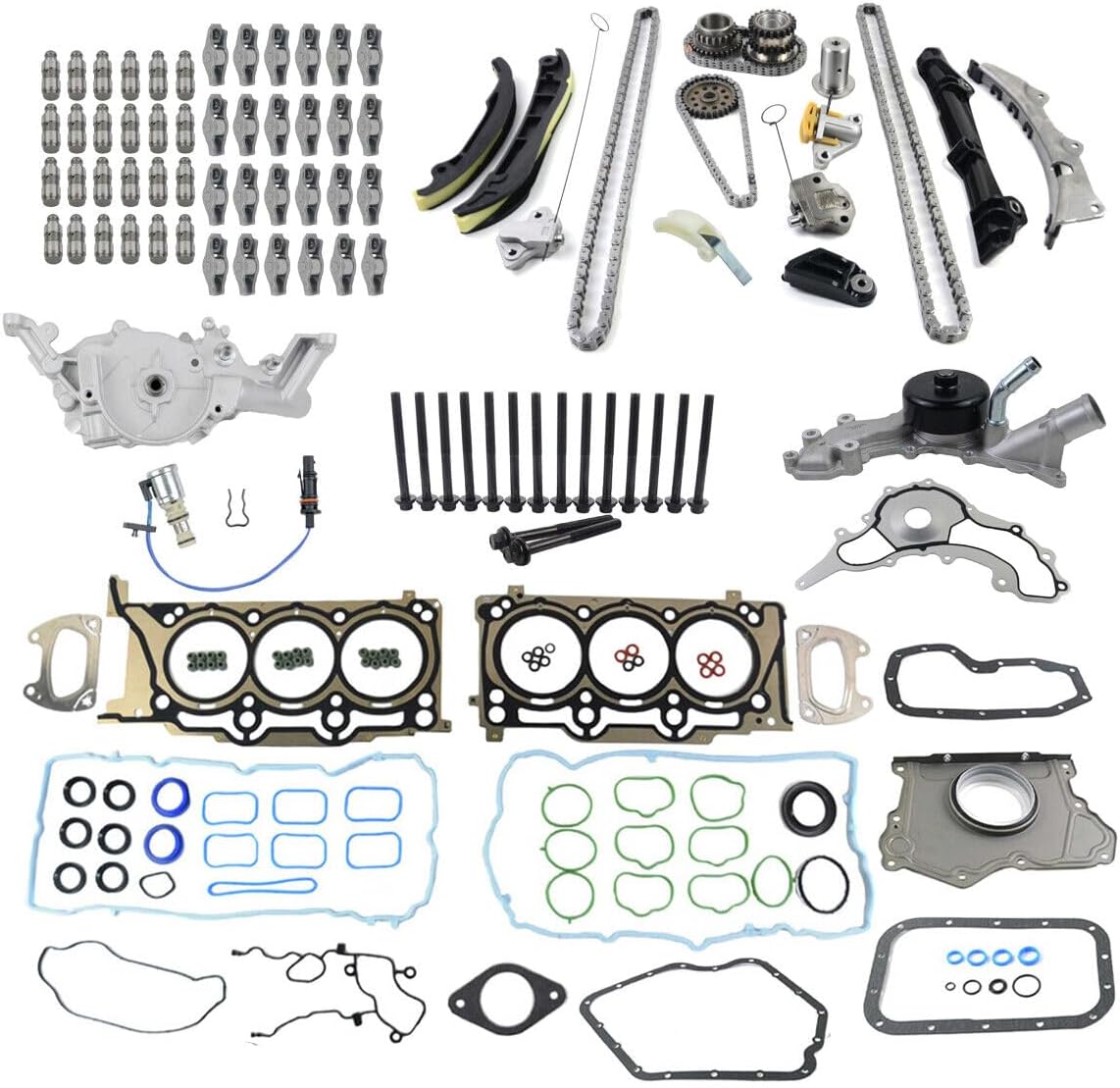 GELUOXI Engine Rebuild Kit Replacement for 2011-2015 Chrysler Jeep Dodge Ram 3.6 Pentastar 926-235, 5184498AI, 68252670AB, 5184352AF, 5184296AH, 5184332AA, HS26541PT