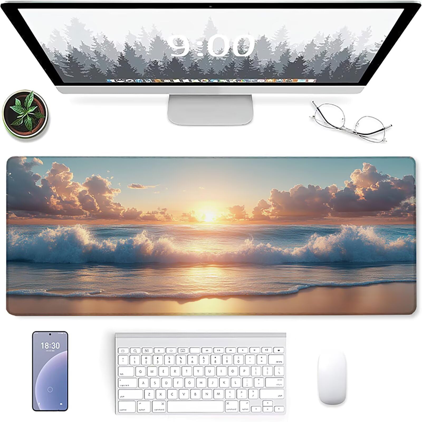 Niebieska podkładka pod mysz XXL 1600x800x3mm, podkładka pod mysz do gier, poprawia precyzję i prędkość wodoodporna podkładka na biurko dla graczy akcesoria do gier PC H-3467