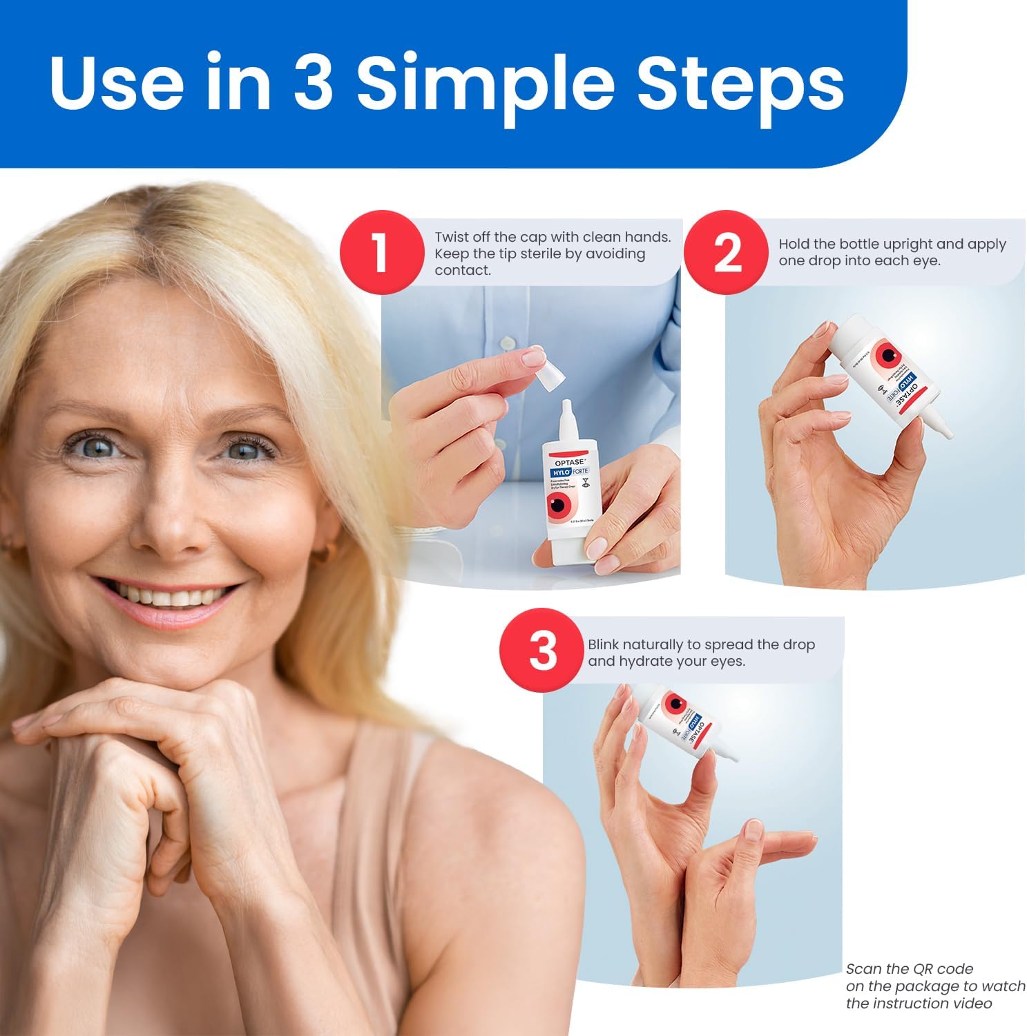 Optase HYLO Forte Dry Eye Drops, Preservative-Free 300 Drops – Extra Moisture – Active Glycerin & Hyaluronic Acid – Contact Lens Compatible – 0.33 fl oz - Image 6