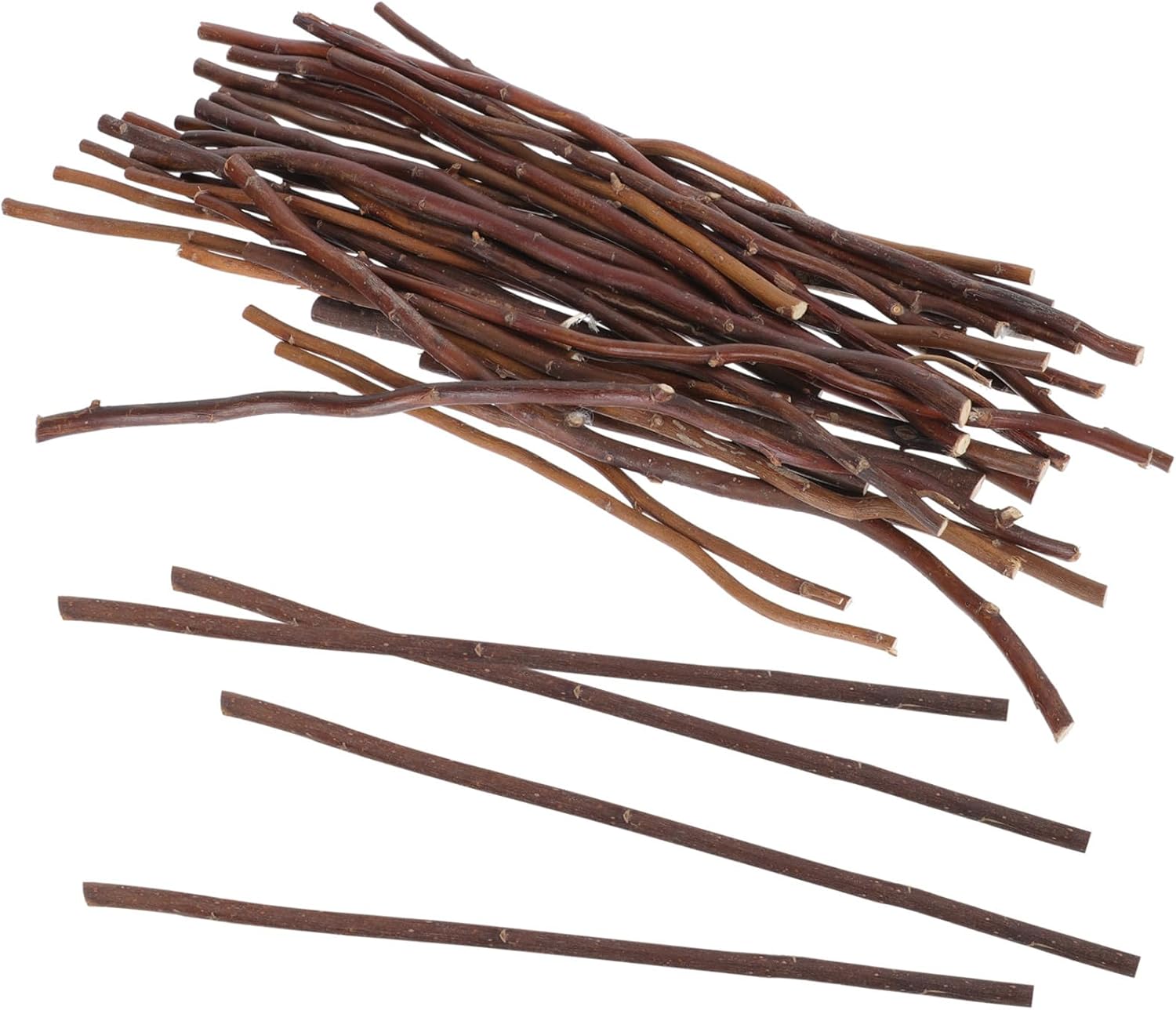Operitacx 40pcs Wood Log Sticks, 20cm 30cm Wood Log Twig for Photo Props Craft Projects Decoration
