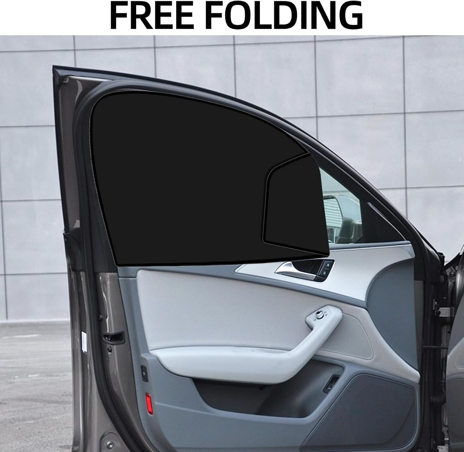 Compatible with 4 Pcs Car Window Sun Shades Covers,Magnetic Window Sunshades Privacy Curtains,Suitable for Camping,Privacy Protection,Sleeping,100% Block Light(Black)