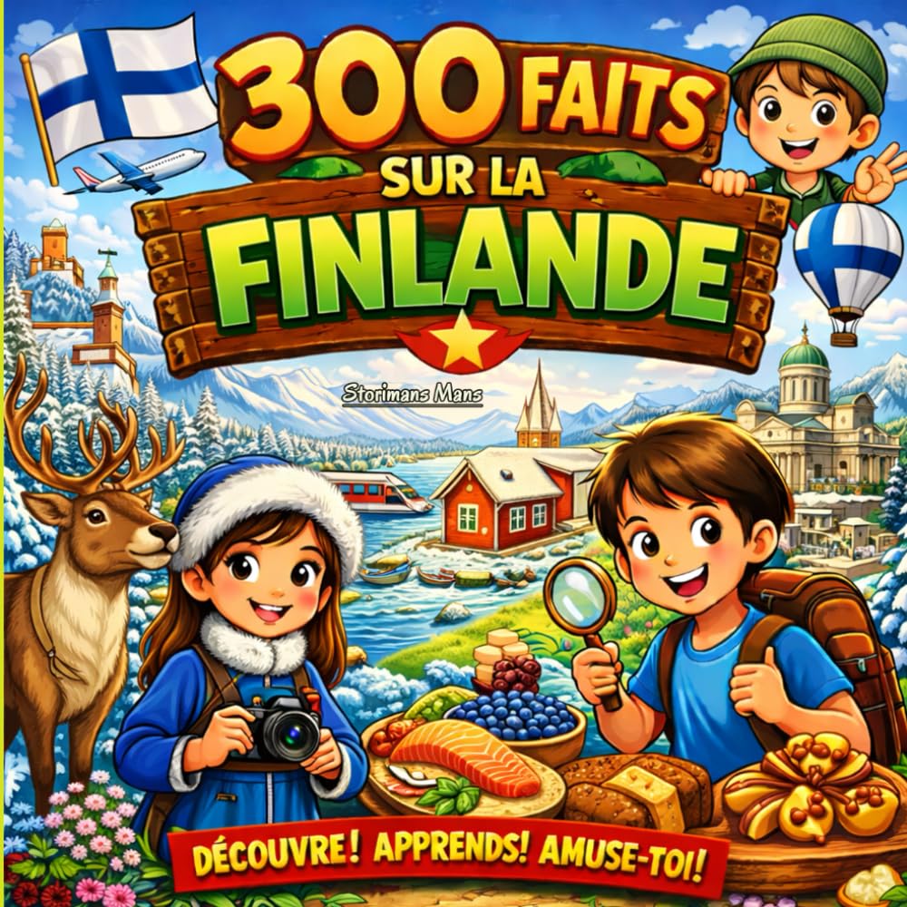 300 Faits sur la Finlande: Culture, Histoire, Géographie, Nature, Saunas et Traditions - Avec Quiz et Pages à Colorier (Enfants 10–14)