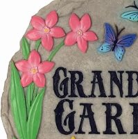 Vista 4 de Spoontiques - Garden Décor - Grandma’s Garden Stepping Stone - Decorative Stone for Garden Jardín de la abuela