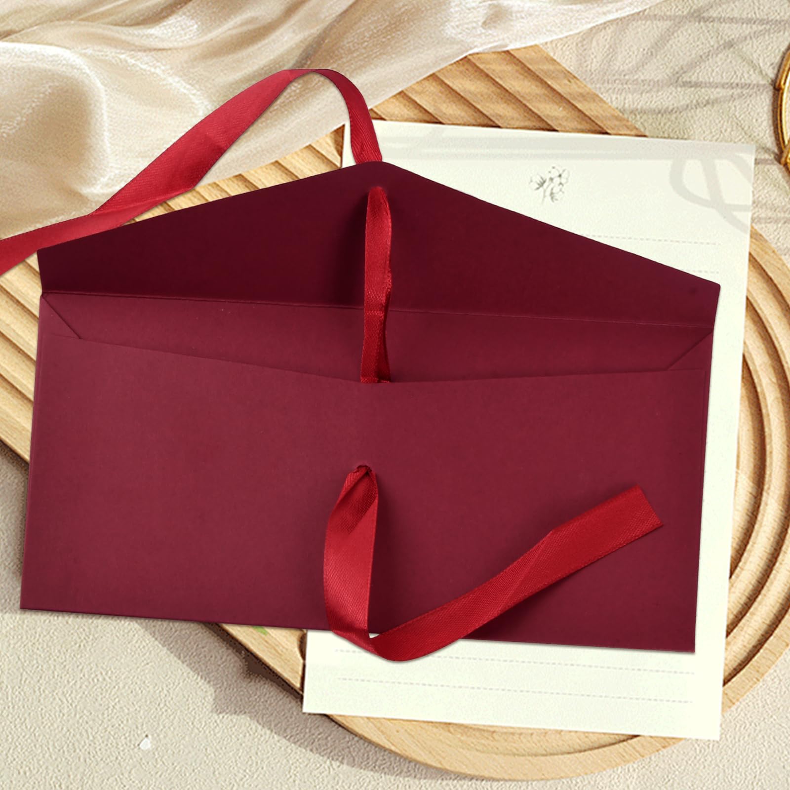 10 Pack Retro Kraft Enveloppen Gesp met Lint Gift Card Premium