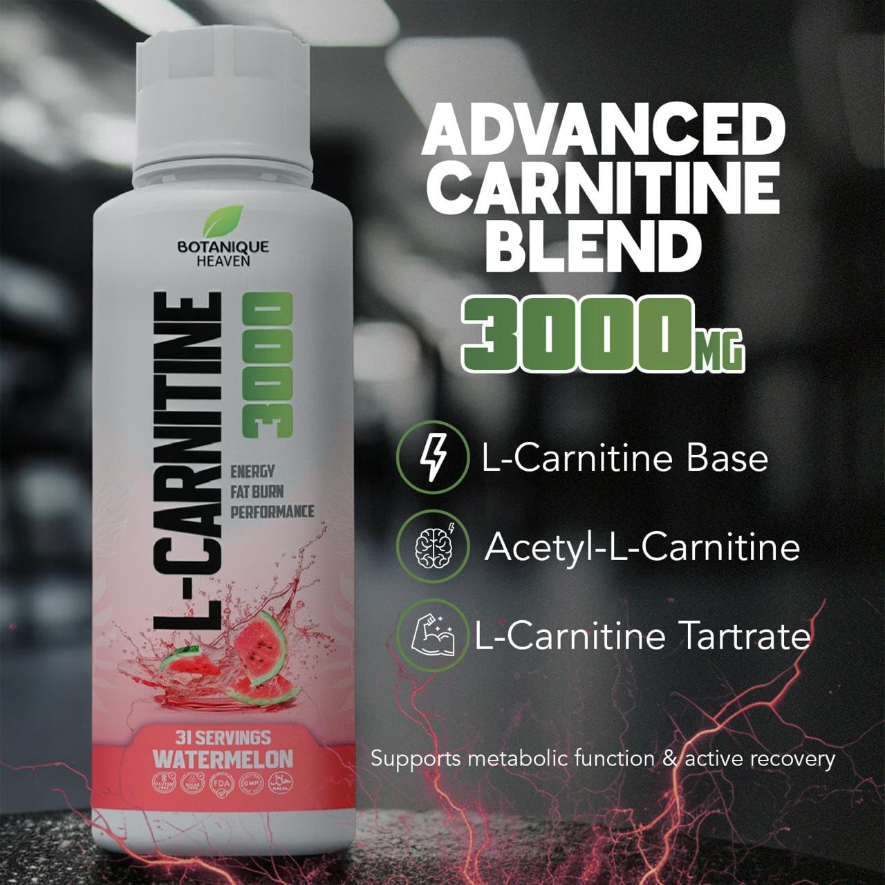 Amazon.com: Botanique Heaven L-Carnitine Liquid 3000mg Per Serving | High Strength Liquid Carnitine | Energy & Metabolism Support | 31 Servings | Sugar Free, Vegan