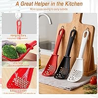 Vista 6 de Multifunctional Kitchen Cooking Spoon, Upgraded Heat Resistant Kitchen Utensils Slotted Spoon, Food Grade Cooking Utensils for Cooking, Draining