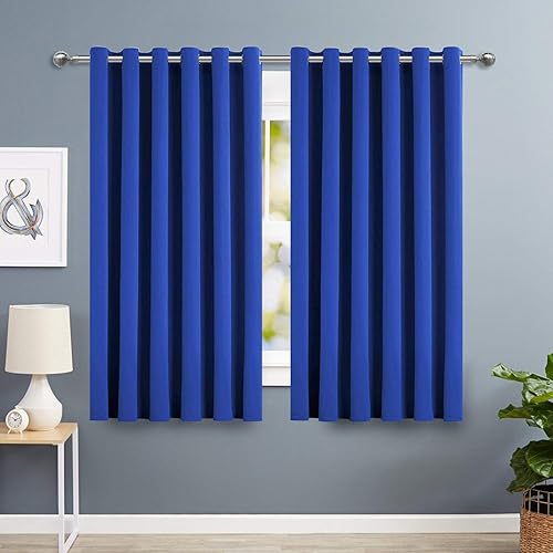 Blue Eyelet Curtain Amazon Co Uk