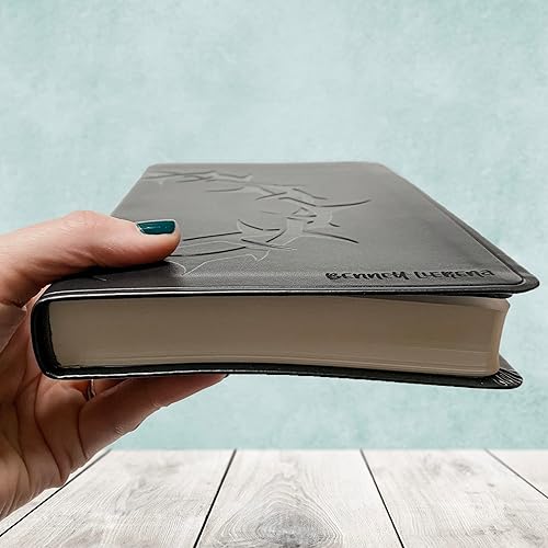 Miniatura 6 de Personalized ESV Bible, Black with Crown of Thorns on Front and Back, Option to Customize with Hand Lettered Name on Cover