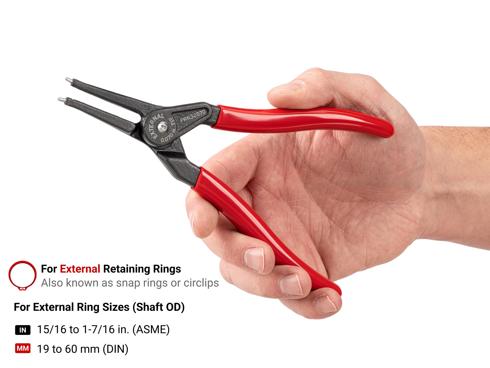 TEKTON Pinze per anelli di fissaggio esterni da 7 pollici (punta 0,2 cm) | PRR32070