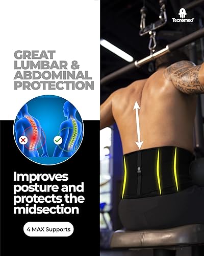 Miniatura 5 de Tecnomed Cinturón de soporte de espalda para hombres y mujeres, soporte lumbar de cintura, soporte lumbar para ciática, alivio del dolor de espalda