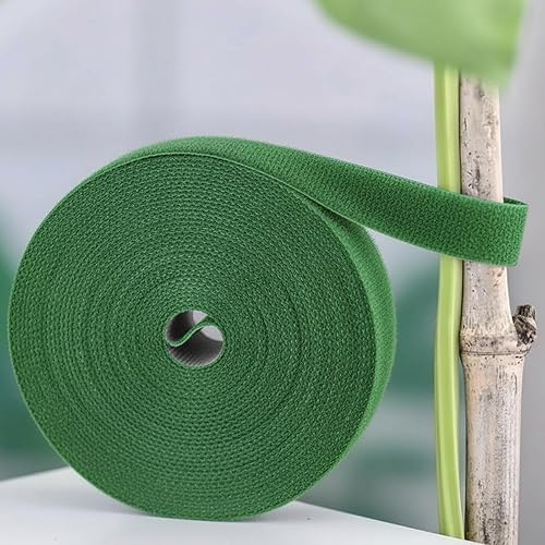Soft Garden Cable Tie Tape-Reusable,for Climbing Plants Vines With Home Gardening Grips Effective Growing(82FT, Green)