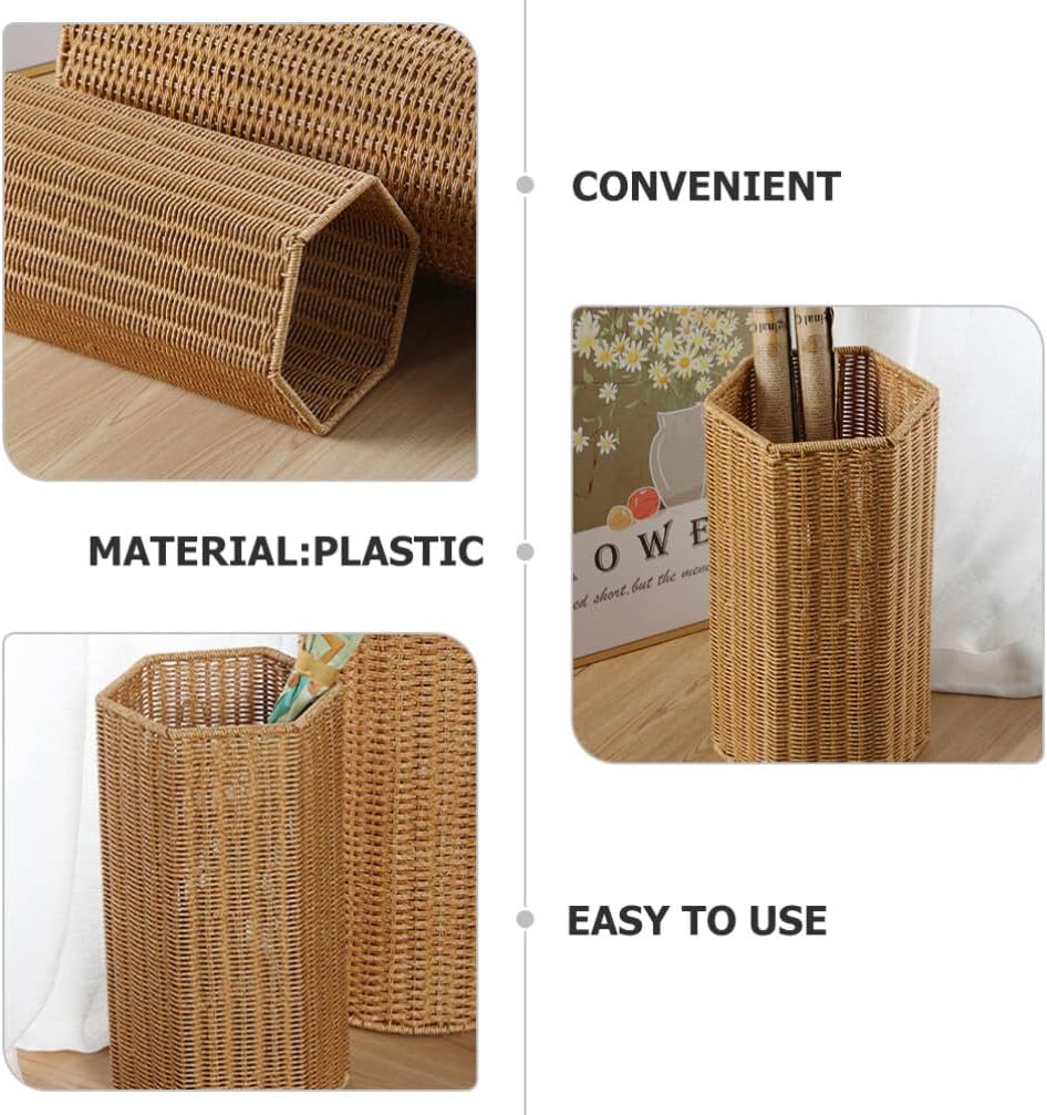 OSALADI Plastic Umbrella Stand, 1 Shelf, for Umbrellas, Gardening Tools, Tall Boots, Laundry, Yoga Mat Storage