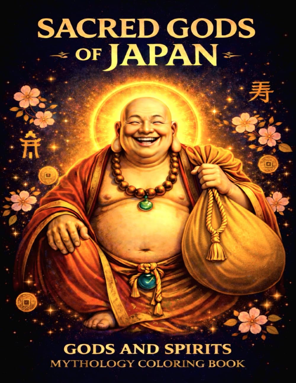 Sacred Gods of Japan: Mythology Coloring Book: 50 Gods, Goddesses & Spirits for Adults and Teens – Inspired by Ancient Beliefs, Folklore, Legends, and ... (Sacred Animals & Mythology Coloring Books)