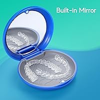 Vista 3 de Kit de estuche de retención premium con espejo, funda Invisalign con 2 piezas de masticables, herramienta de extracción de alineador y bolsa