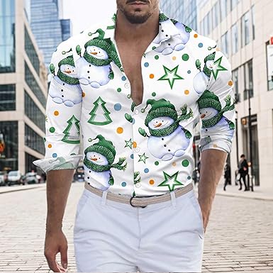 Générique Chemise Homme De Noel Chemise Homme Noël Manches Longues