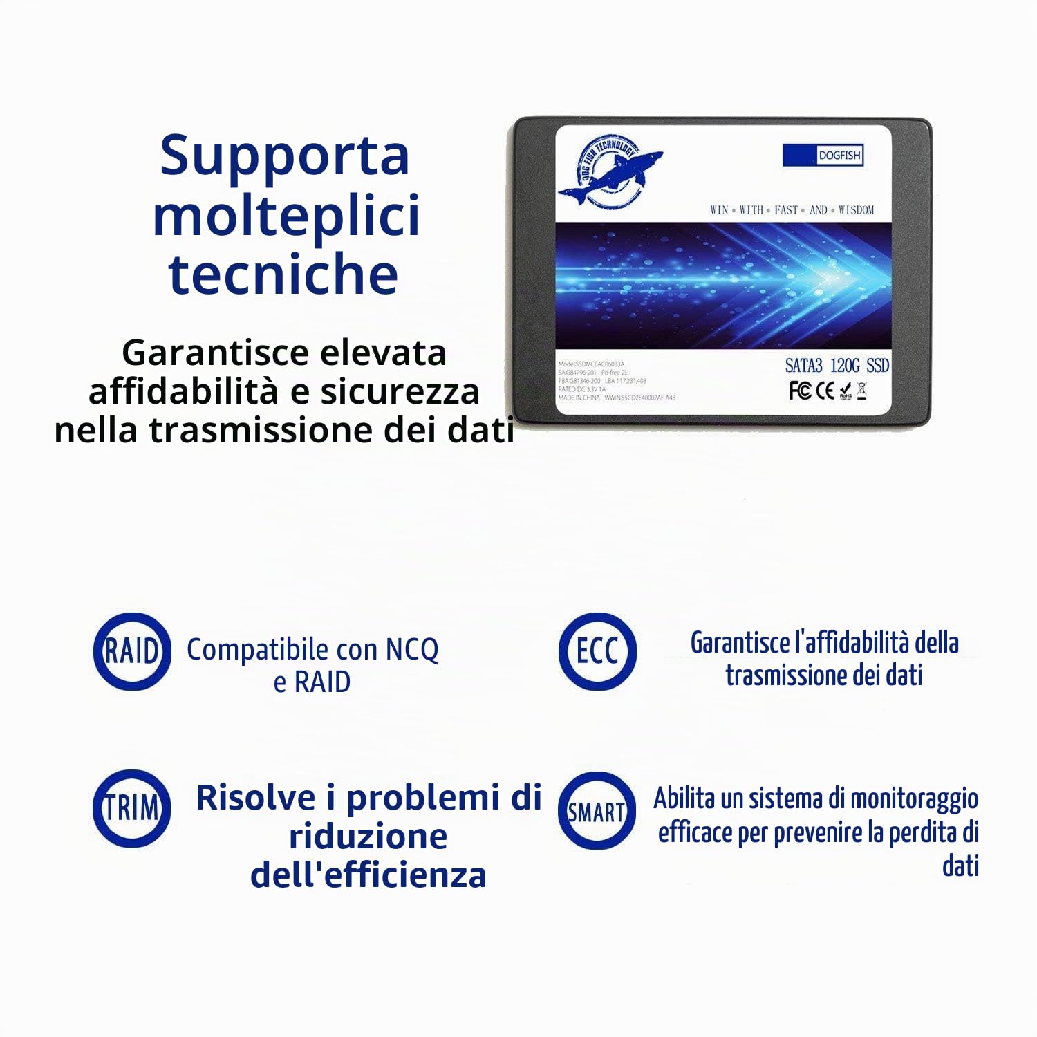 Dogfish SSD 500GB SATA3 2.5 Inch Unidad De Estado S?lido Incorporada 7MM Height High Speed Incluye SSD 32GB 60GB 64GB 120GB 128GB 240GB 250GB 480GB 512GB 1TB (2.5"-SATA3 500GB)