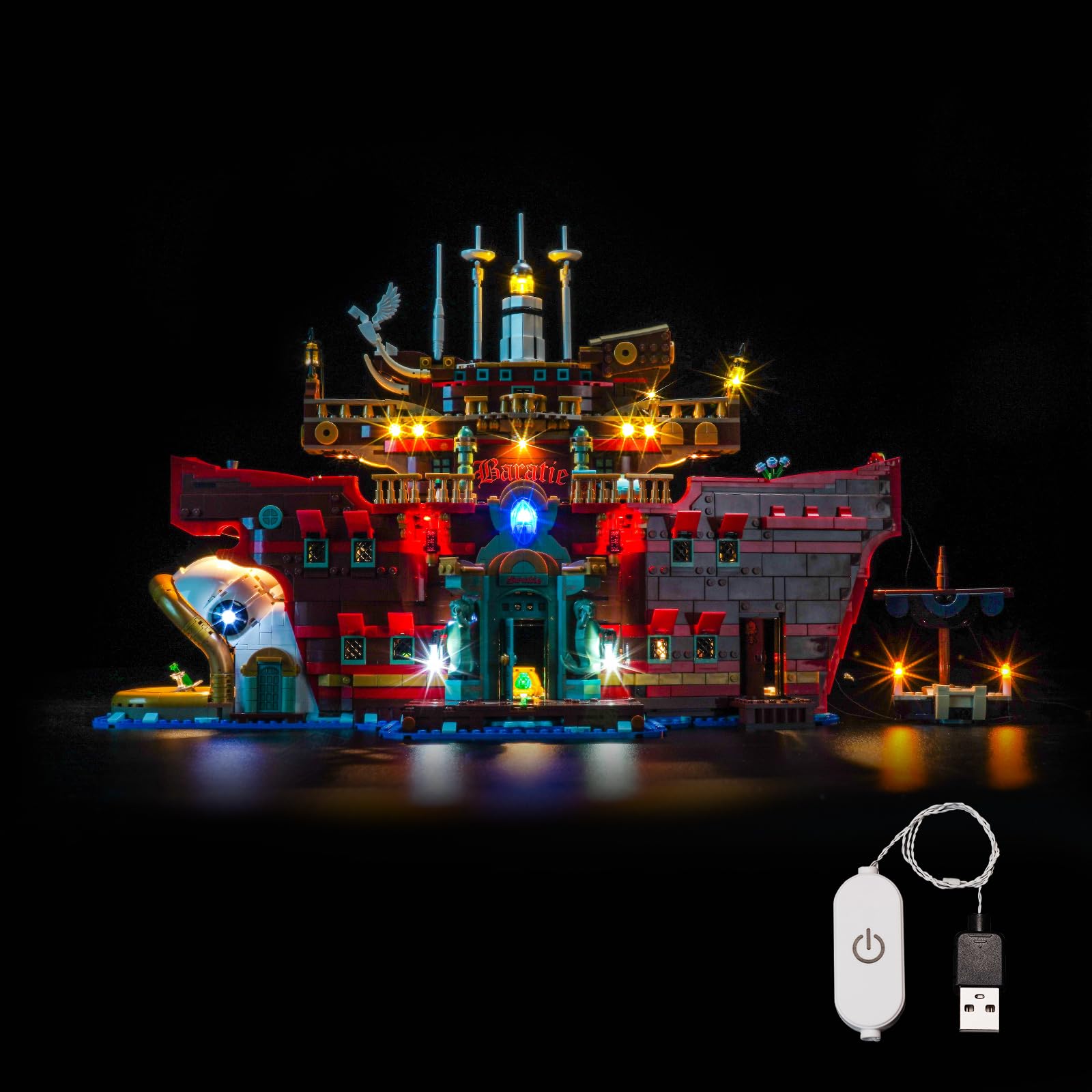 Light Kit Compatible with Lego 75640 The Baratie Floating Restaurant (No Model)