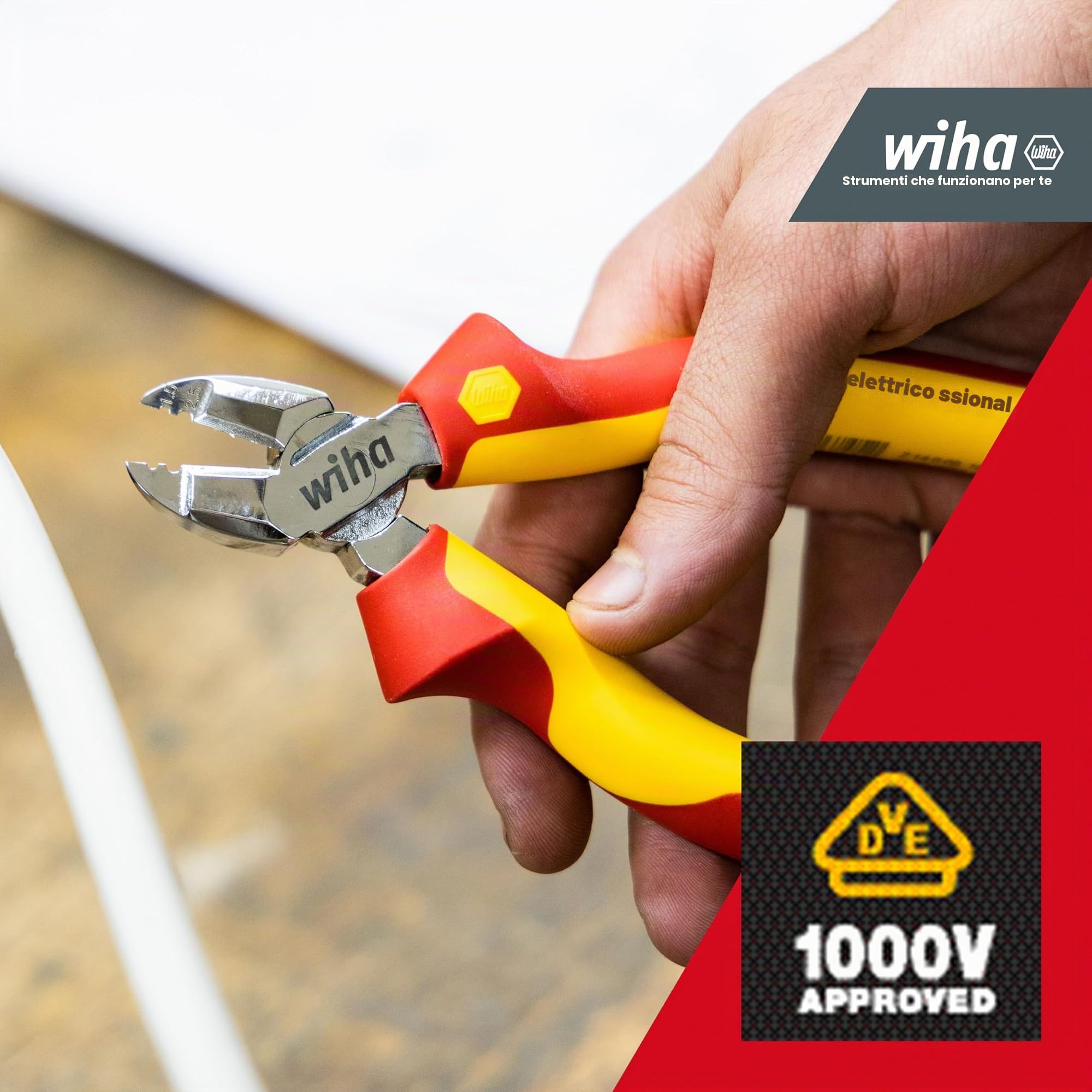 WIHA 27431 - Alicates de corte diagonal de aislamiento Professional electric con DynamicJoint Z 14 0 06 160 mm SB Professional electric Cod. Z14016006SB
