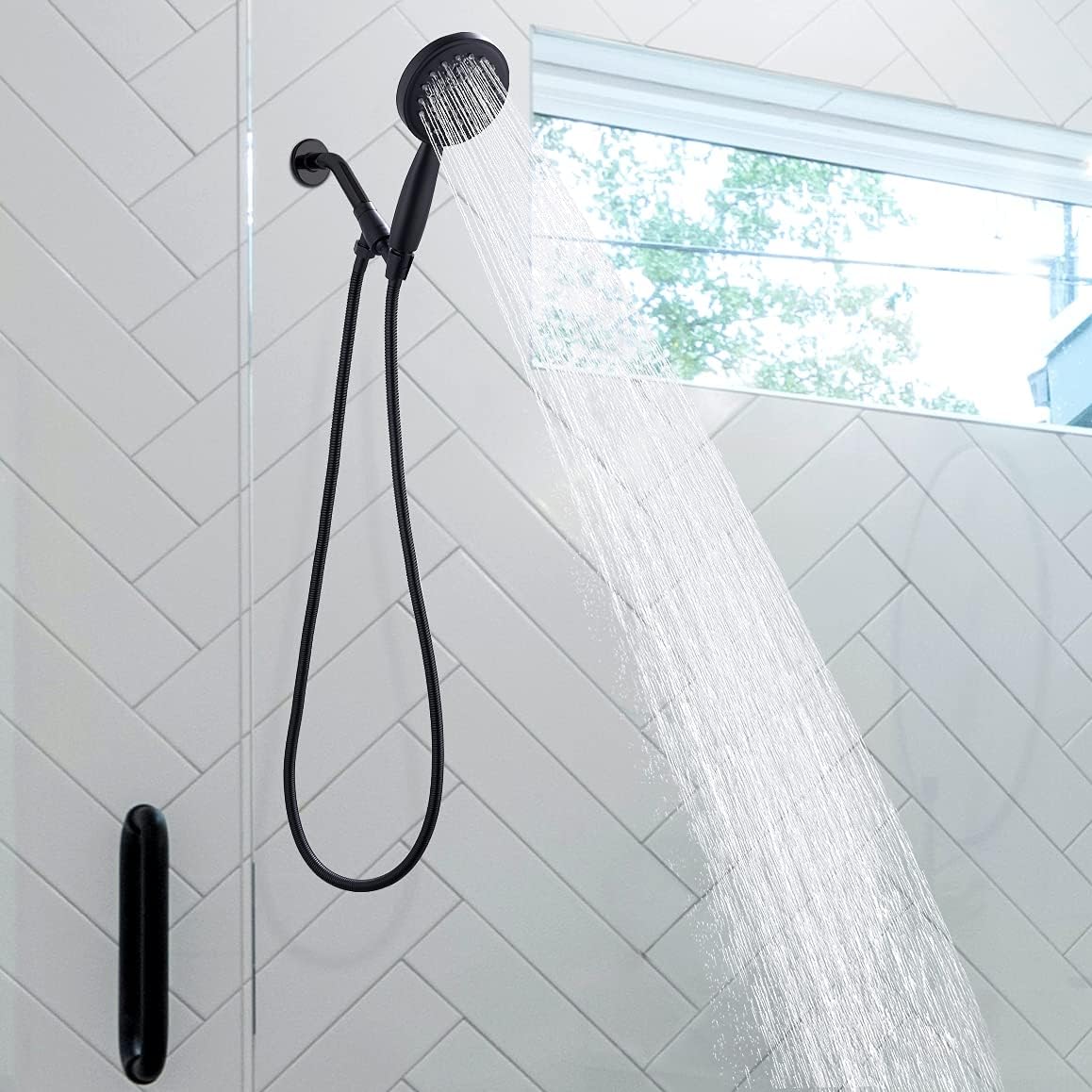 Exсluѕіvе Dіѕсоunt 50% Prісе 100% Metal Hand Held Shower Head with 70'' Hose and Holder | Made with Stainless Steel and Brass | High Pressure Handheld Showerhead, Adjustable Bracket,Extra Long Flexible Hose (Matte Black) Flаѕh Sаlе 100% Metal Hand Held Shower Head with 70'' Hose and Holder | Made with Stainless Steel and Brass | High Pressure Handheld Showerhead, Adjustable Bracket,Extra Long Flexible Hose (Matte Black)