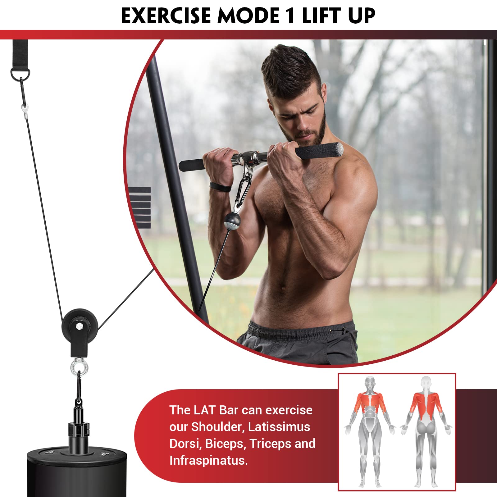 Amazon.co.jp: ウェイトプーリーシステムジム ケーブルマシン