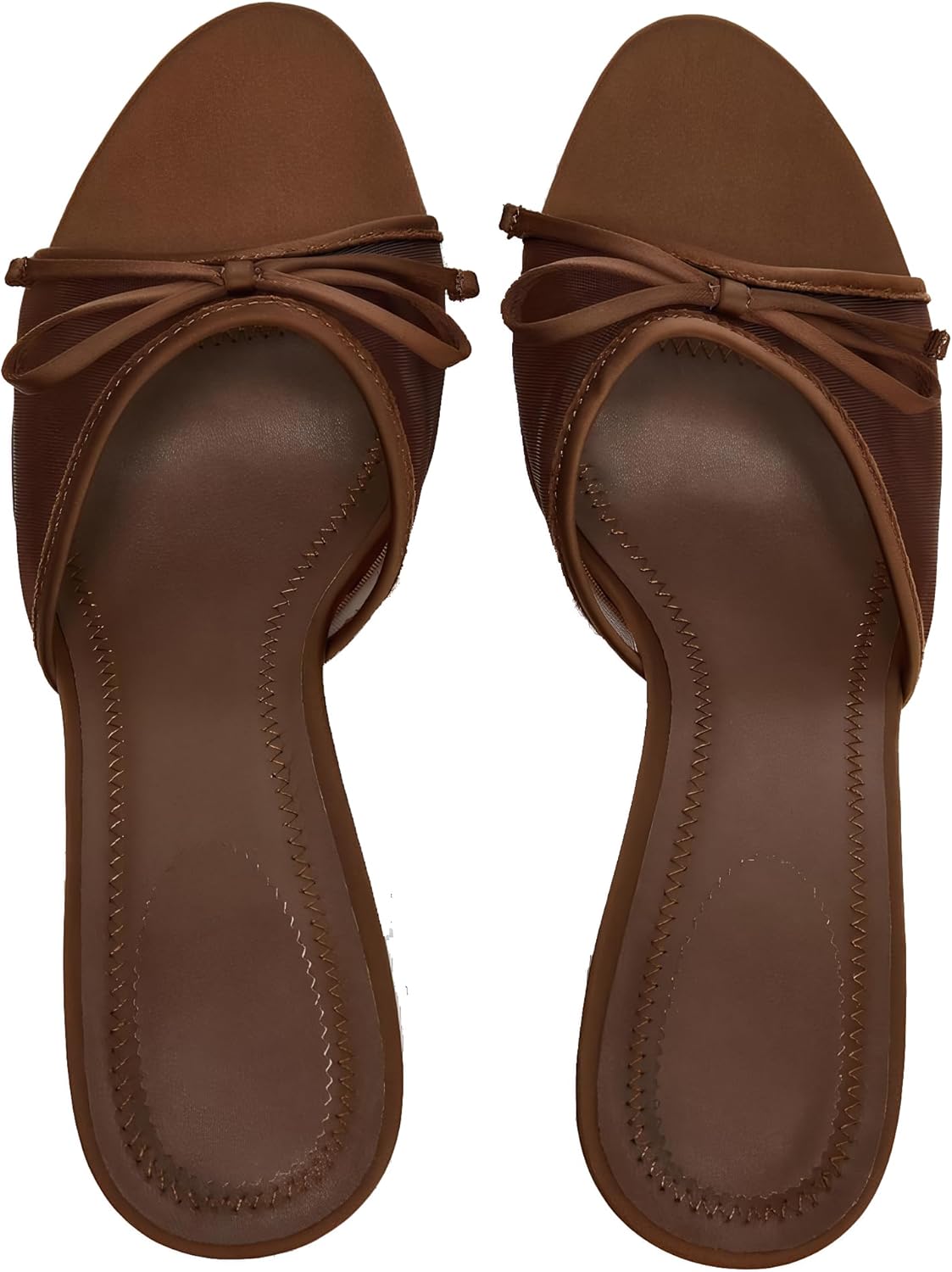 YIYA Women's Leopard Print Mules Heels with Bow Open Round Toe Stiletto High Heels Party Dress Slip On Backless Sandals - Image 6