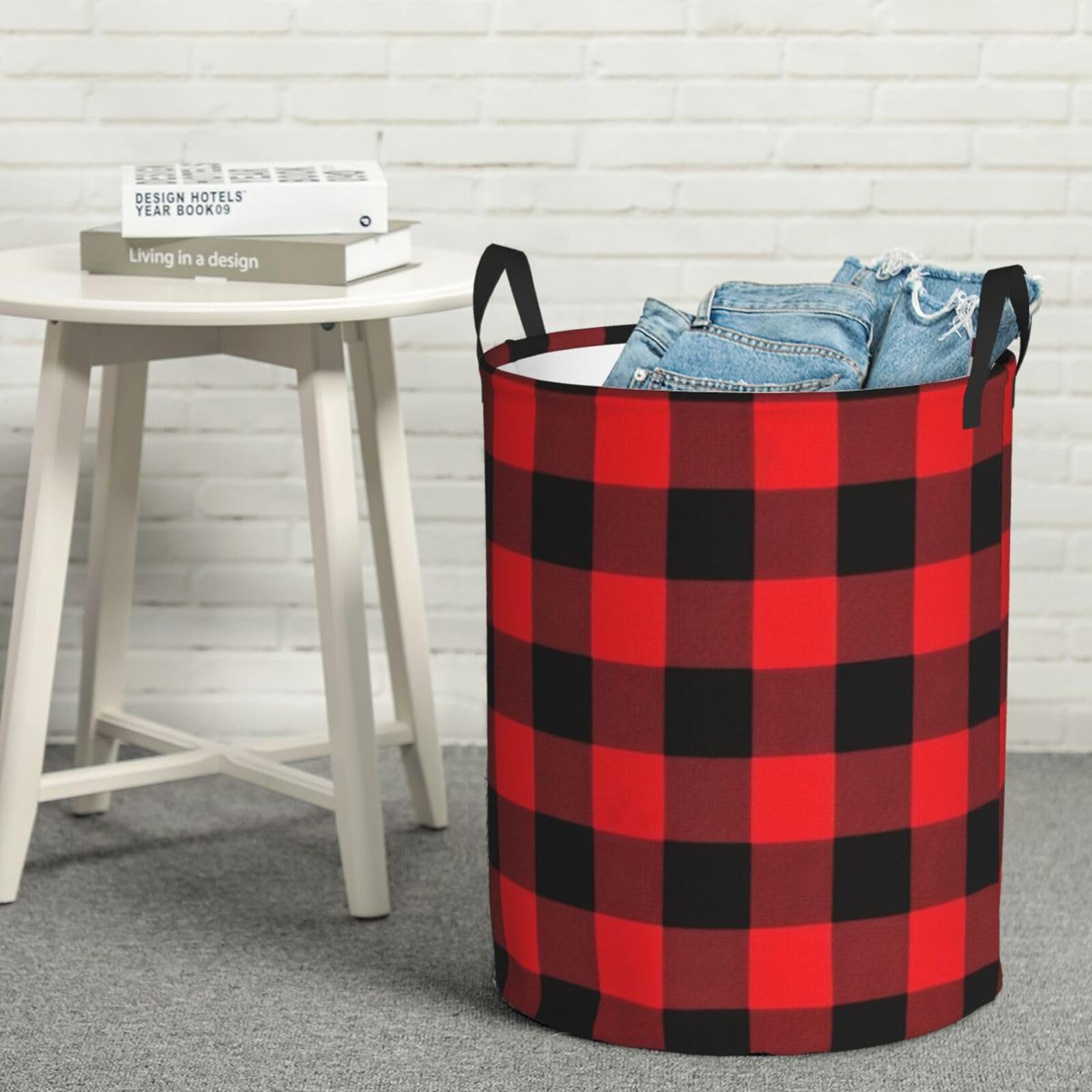Panier à linge autonome Buffalo Check pliable et imperméable en taille M pour la chambre