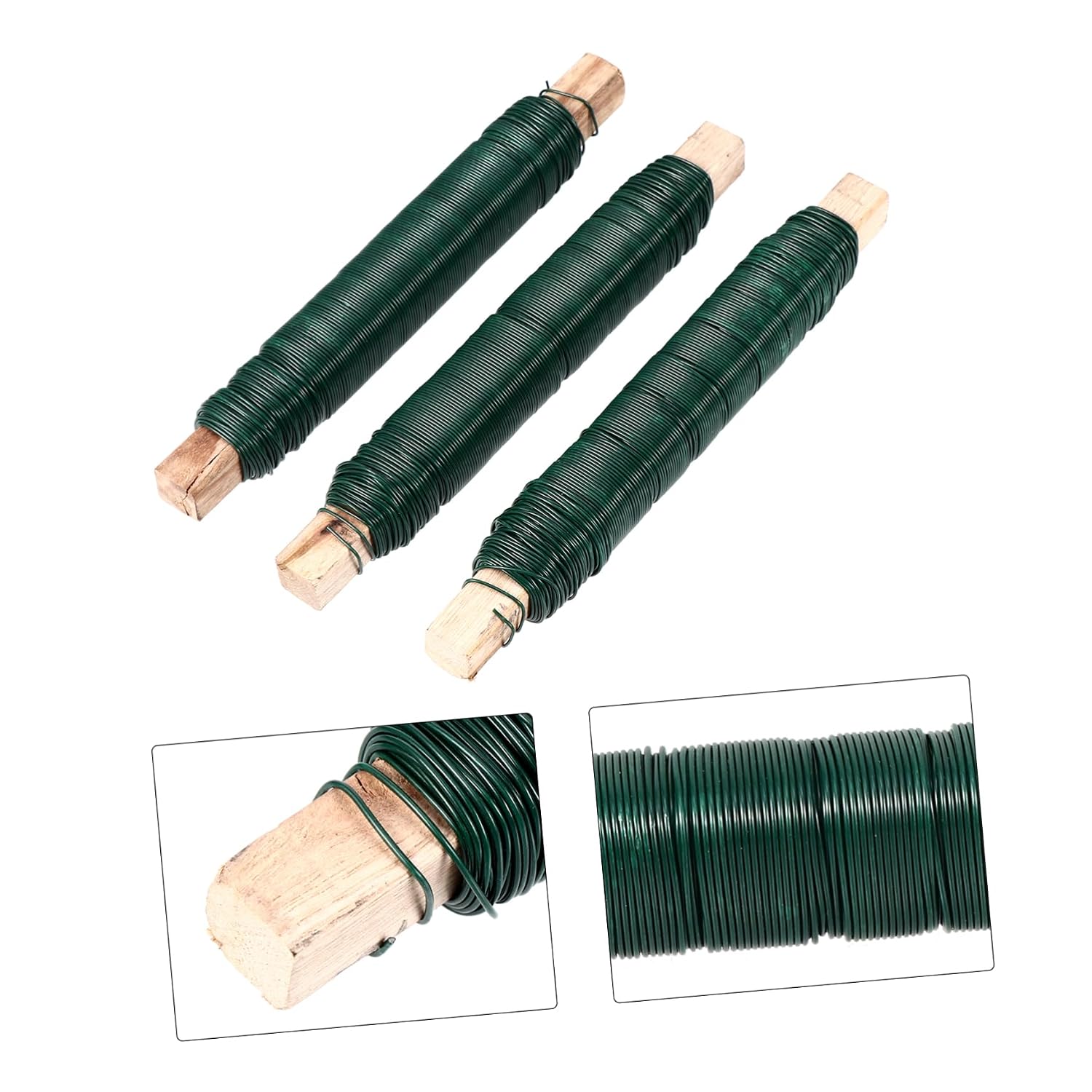 3Pcs Bendable Floral Iron Wires Soft Coated Crafting Wire for Bouquets for Flower Arrangements and Creative Projects