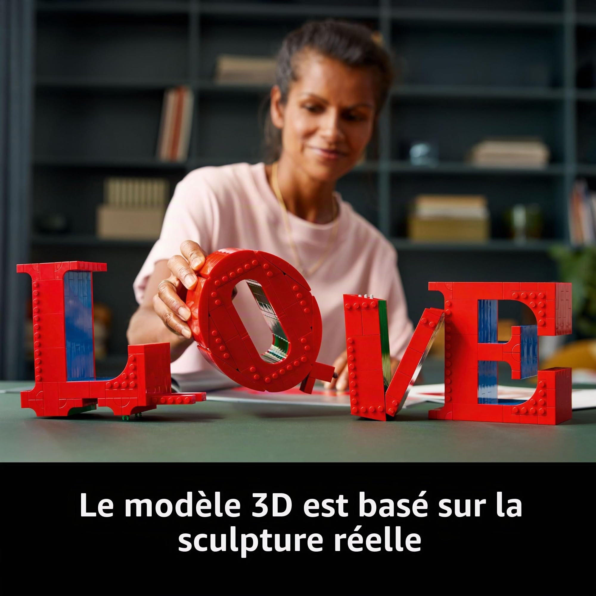 Lego Love avec Cupidon - Kit de construction pour adultes, décoration d'intérieur, cadeau de Saint-Valentin et fête des mères, cadeau pour les couples, activité créative