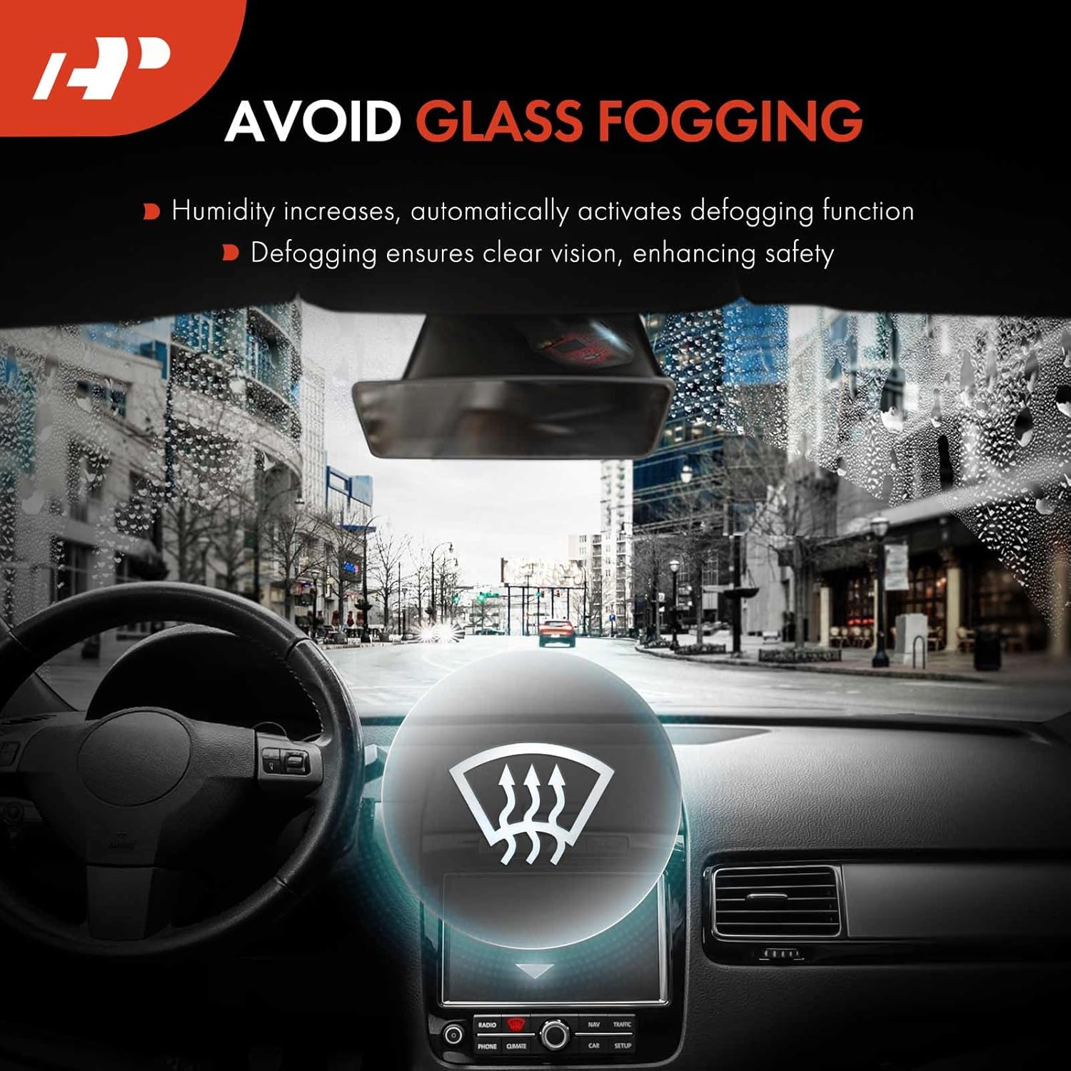 A-Premium HVAC Humidity Sensor Compatible with BMW 325i, 325xi, 328i, 328i xDrive, 328xi, 330i, 330xi, 335d, 335i, 335i xDrive, 335xi, 525i, 525xi, 528i, 528i xDrive, 528xi, 530i, 530xi, 535i, X6