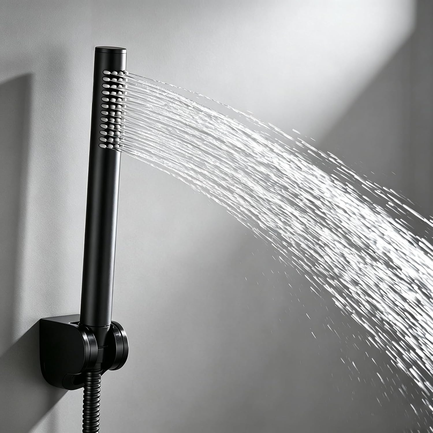 Weshi Handheld Shower Head with Hose, Stainless Steel Shower Head with Handheld Spray, 59" Shower Hose, Adjustable Shower Holder, Rustproof Durable Shower Head Set for Bathroom