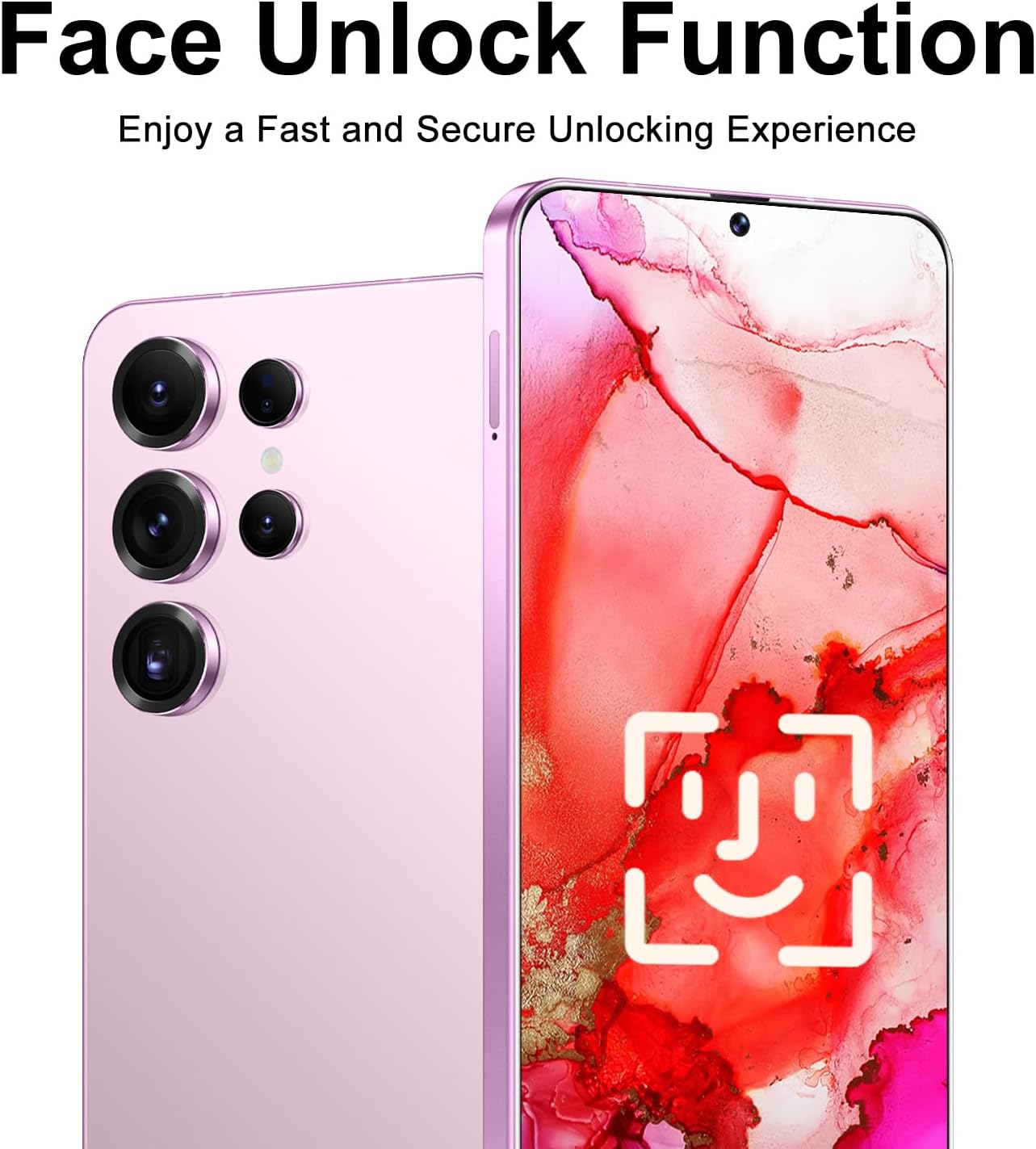 X25 Ultra Unlocked Cell Phones, 8+256GB Smartphone, Android 13.0, 5G Unlocked Phone, Long Battery Life 6800mAh, 6.8" HD Screen, Face ID/Dual SIM/GPS/US Version (Sakura Pink)