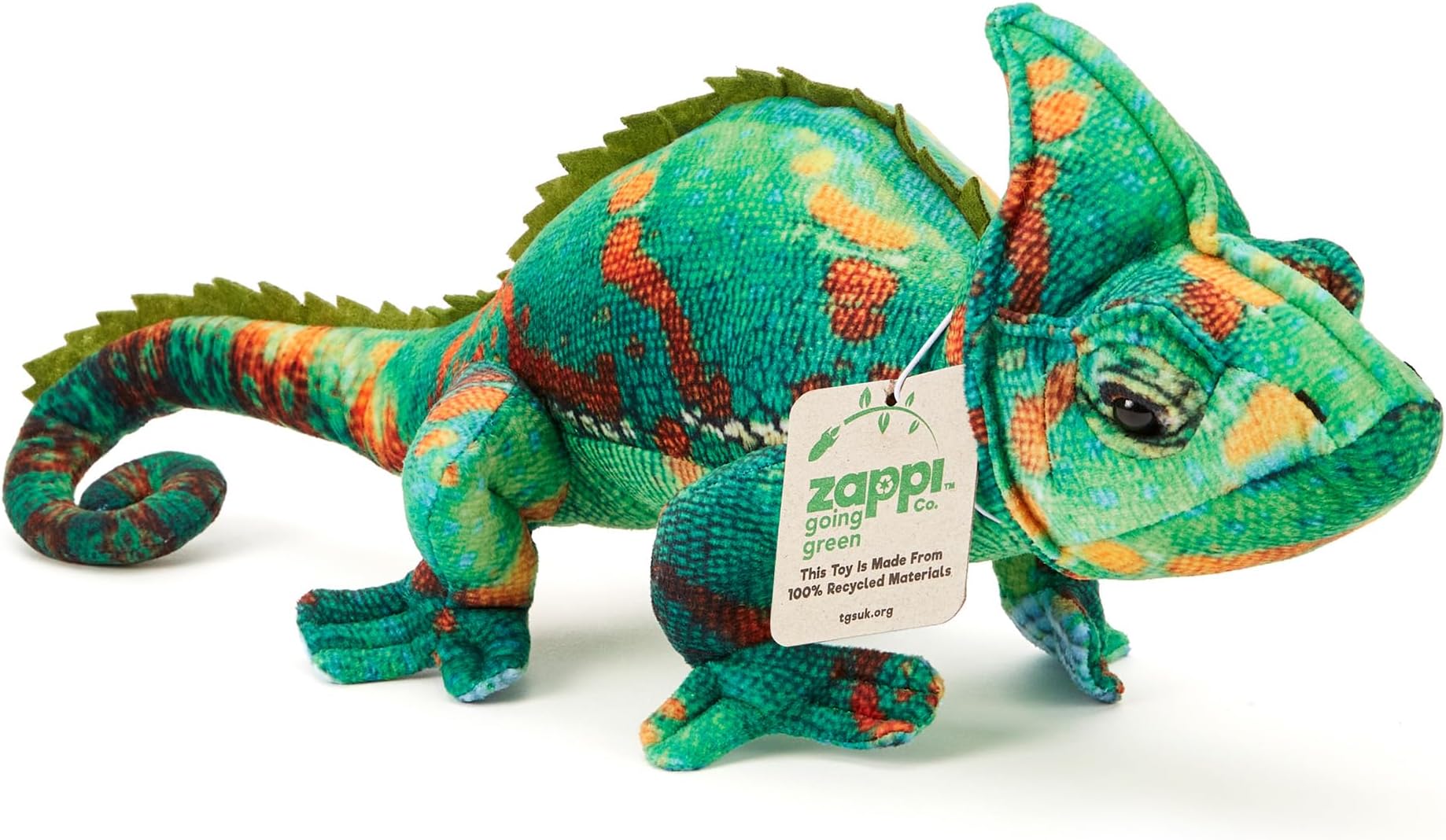 Zappi Co 100% Recycled Chameleon Plush Toy (42cm Length) Perfect Playtime Companions for Children with Lifelike Detail featured Tiktok