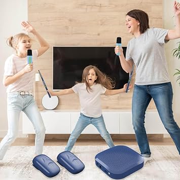 Electric Air Drum Set Air Drum Set Air Drumsticks with Pedal/Audio Adapter/AUX Cable and 8 Sounds Electric Drum Sticks Suitable for Adults Beginners (Blue)