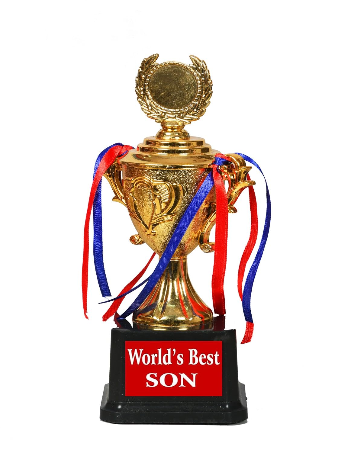 Gift for Son | Best Son in The World Printed Golden Award Trophy Gift for Birthday-9.8 Inch