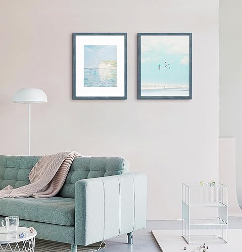 Vista 185 de Frametory, Portarretratos negro de 16 x 20 pulgadas, para fotos de 11 x 14 pulgadas con paspartú, molduras anchas (16 x 20 pulgadas, negro)