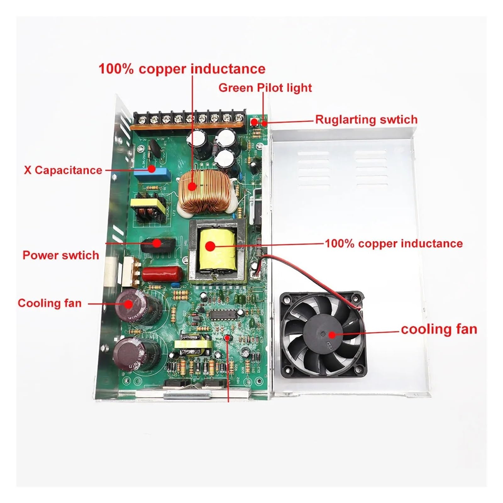 ER11/ER16 Collet 55mm PCB 500W Chłodzony Powietrzem Bezszczotkowy Silnik Wrzecionowy Grawerka 48V 12000R Sterownik Zasilacza + Zacisk Cicha, Wydajna I Stabilna Praca(ER16,500WBrushles Spindle)