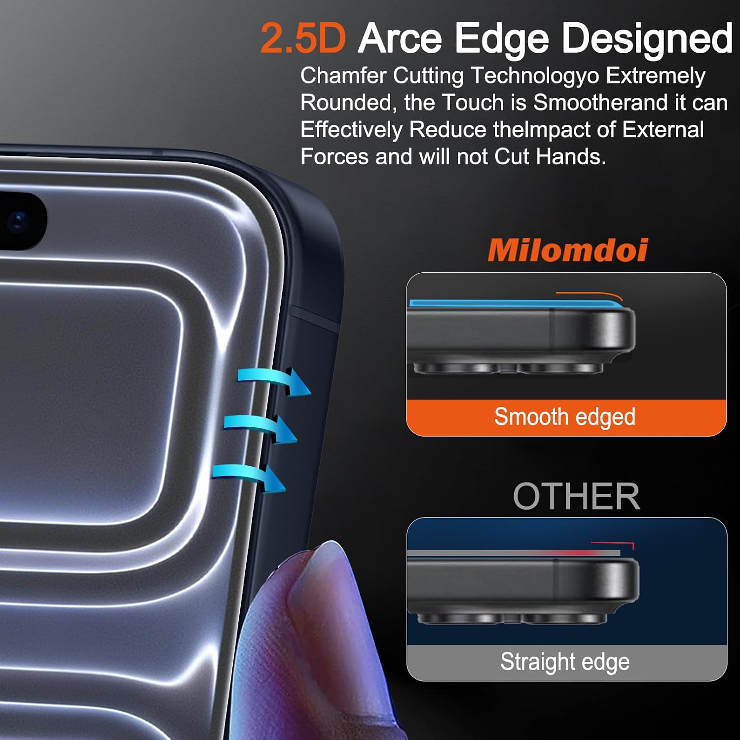 Milomdoi 3 Pack Matte Screen Protector for iPhone 17 Pro Max [Phone Case Friendly] Tempered Glass Accessories Film, Shatterproof No Bubble, Easy Installation with Mounting Frame for Apple