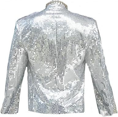 mens white sequin jacket