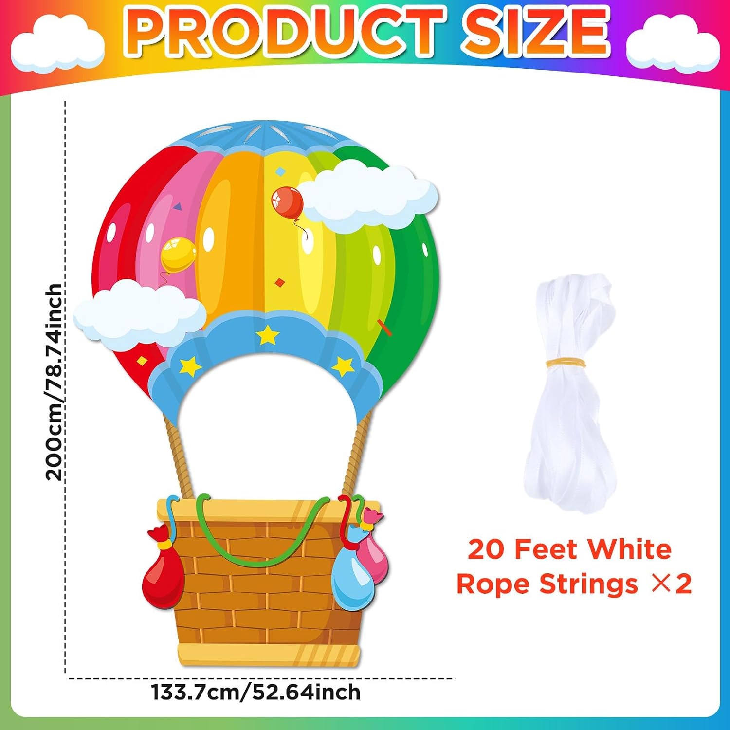 Hot Air Shaped Photo Prop Selfie Frame Back to School Backdrop Party Decoration Balloon Kids Schools Photo Booth Welcome Party Banner Supplies for Students Kids Birthday Baby Shower Parties Sign