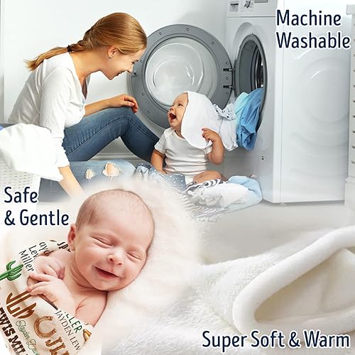 Miniatura 3 de Mantas de bebé occidentales con nombre de iniciales, mantas de bebé vaquero, mantas de bebé personalizadas de cactus para niños y niñas, cosas de