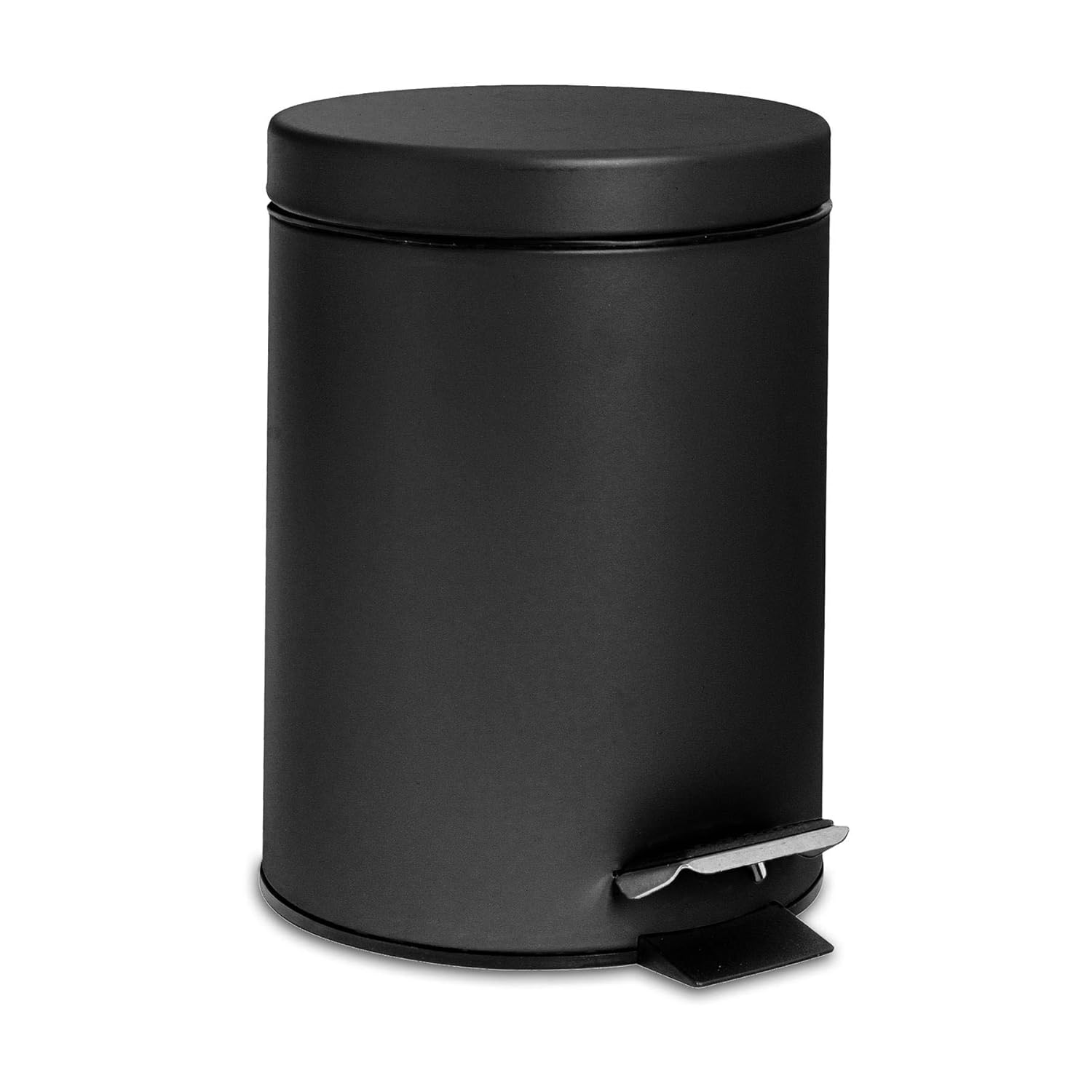 Harbour Housewares 3 Litre Bathroom Pedal Bin With Inner Bucket Matte Black Amazon.co.uk