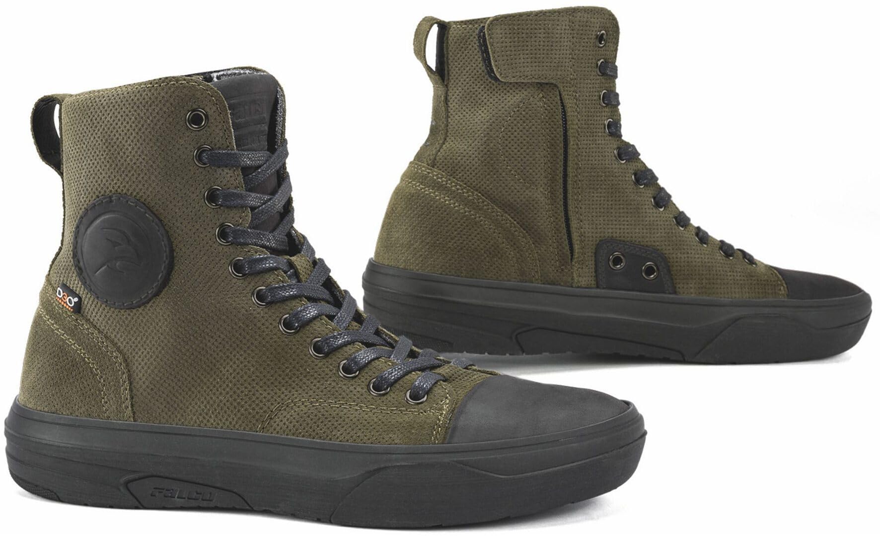Falco Lennox 3 Chaussures de moto pour femmes, vert olive, 39