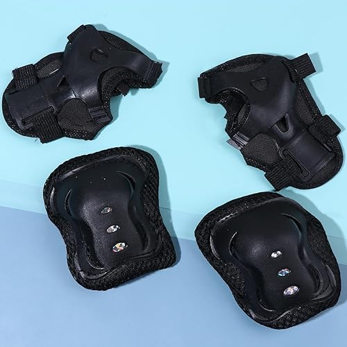 Miniatura 5 de Kisangel 6 uds. Accesorios de patinaje para adultos, accesorios de patinaje para adultos, coderas, coderas, equipo de protección para niños, equipo