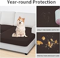 Vista 490 de Easy-Going Fundas Elásticas de 3 Piezas para Cojines de Sofá para Sofá Seccional Izquierdo/Derecho en Forma de L Chaise Lounge Funda de Asiento