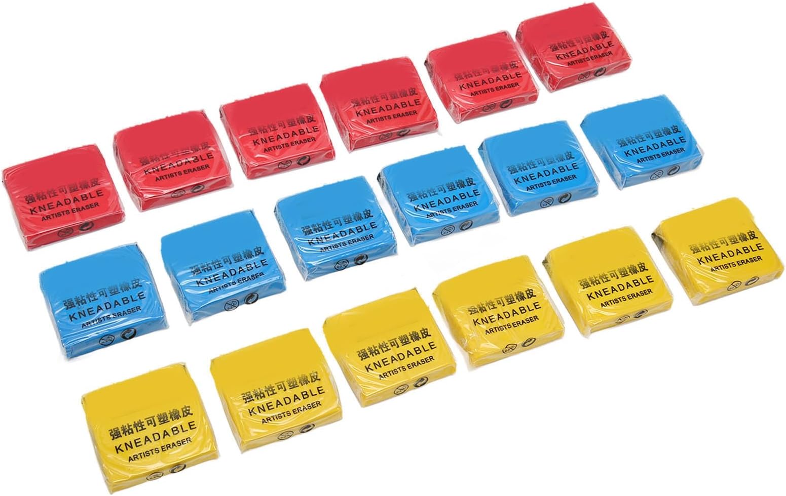 18PCS Kneaded Eraser Set - Professional Moldable Art Gum Erasers for Drawing and Sketching