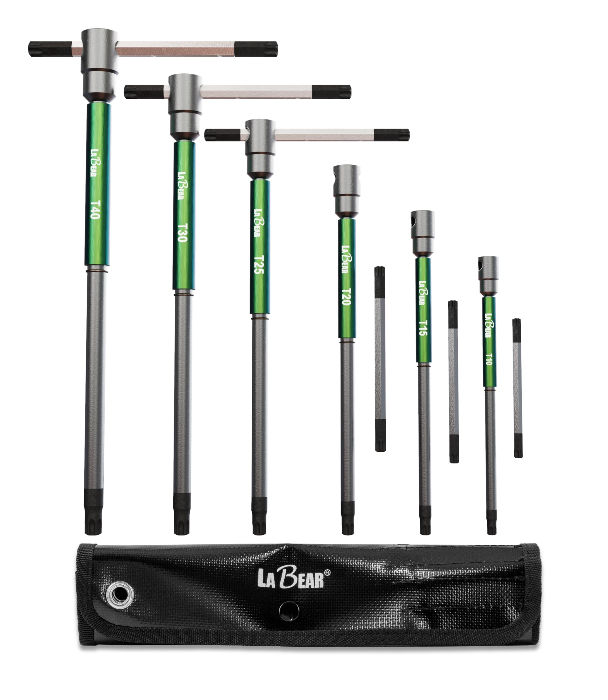 LABEAR - 6pcs Torx Star T- handle torx wrench set, T handle torx